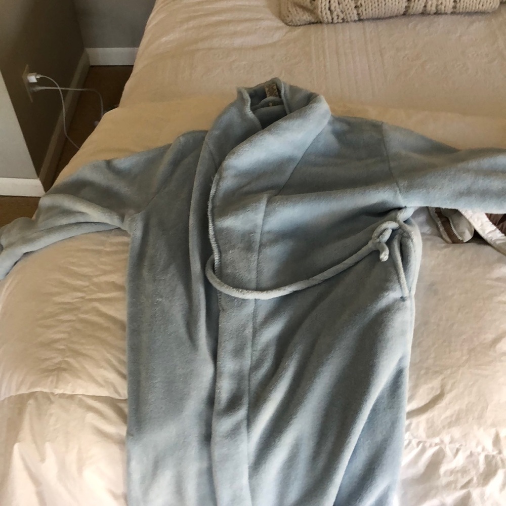 Baby blue full length bathrobe